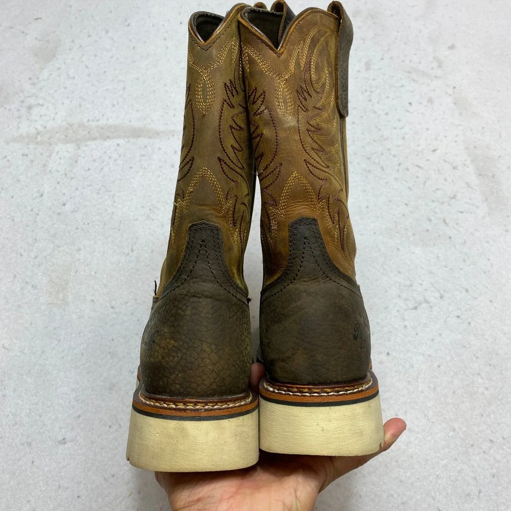 Thorogood Boots Mens 10 Brown 814-4332 Wellington Square Toe Work EH SR